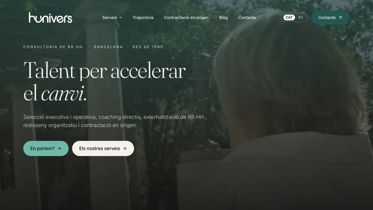 Captura de la web de Hunivers